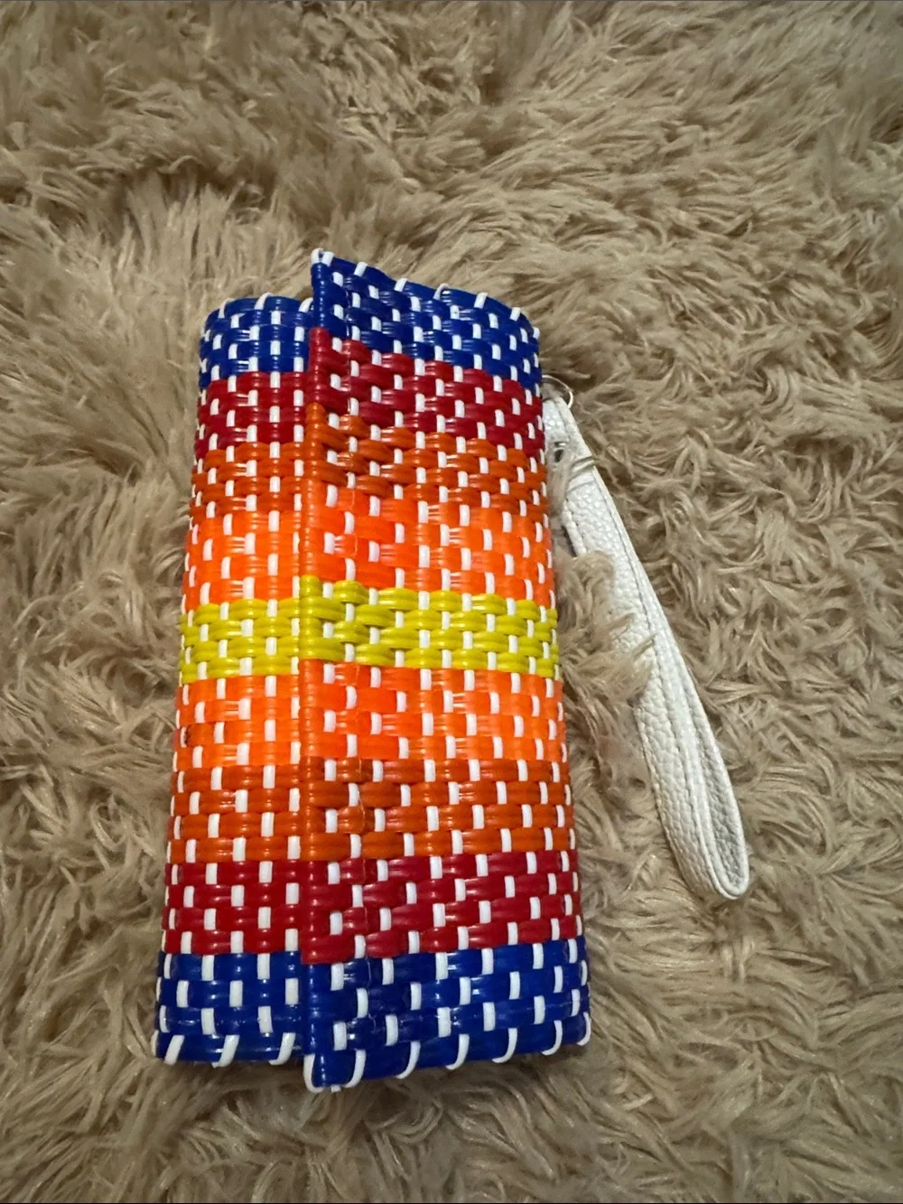 Colorblock Woven Clutch Wallet - Multicolor
